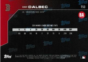 2020 Bowman Next Baseball America's Top 100 Prospects #T53 Bobby Dalbec Back