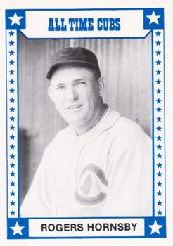 1980 TCMA All Time Chicago Cubs - Black Ink Backs #11 Rogers Hornsby Front