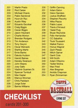 2020 Topps Living - Checklists #CL-03 Checklist 201-300 Front