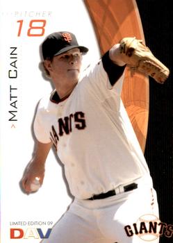 2009 DAV Major League #09 Matt Cain Front