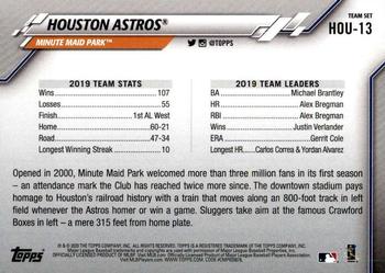 2020 Topps Houston Astros #HOU-13 Minute Maid Park Back