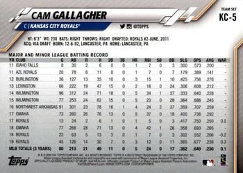 2020 Topps Kansas City Royals #KC-5 Cam Gallagher Back
