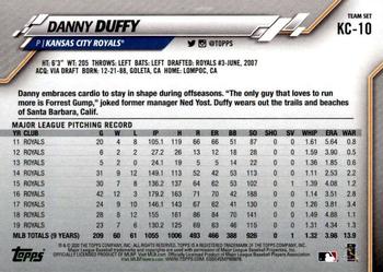 2020 Topps Kansas City Royals #KC-10 Danny Duffy Back