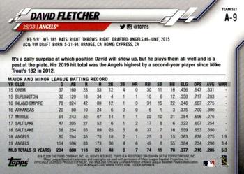 2020 Topps Los Angeles Angels #A-9 David Fletcher Back