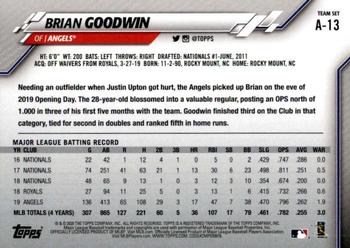 2020 Topps Los Angeles Angels #A-13 Brian Goodwin Back