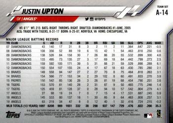 2020 Topps Los Angeles Angels #A-14 Justin Upton Back