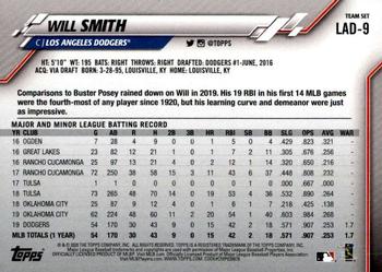 2020 Topps Los Angeles Dodgers #LAD-9 Will Smith Back