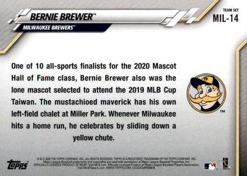 2020 Topps Milwaukee Brewers #MIL-14 Bernie Brewer Back