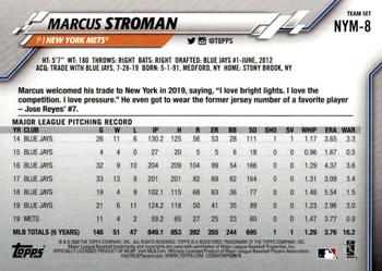 2020 Topps New York Mets #NYM-8 Marcus Stroman Back