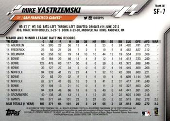 2020 Topps San Francisco Giants #SF-7 Mike Yastrzemski Back