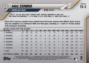 2020 Topps Tampa Bay Rays #TB-8 Mike Zunino Back