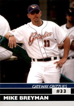 2009 Gateway Grizzlies #NNO Mike Breyman Front