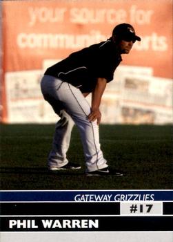 2009 Gateway Grizzlies #NNO Phil Warren Front