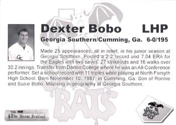 2009 Keene Swamp Bats #NNO Dexter Bobo Back