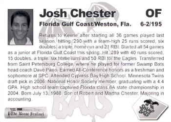 2009 Keene Swamp Bats #NNO Josh Chester Back