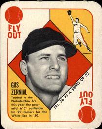 1951 Topps Red Backs #36 Gus Zernial Front
