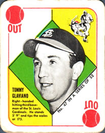 1951 Topps Red Backs #47 Tommy Glaviano Front