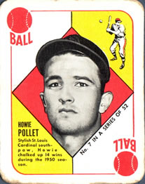 1951 Topps Red Backs #7 Howie Pollet Front