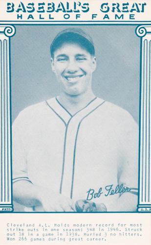 1977 Baseball's Great Hall of Fame Exhibits - Blue #NNO Bob Feller Front