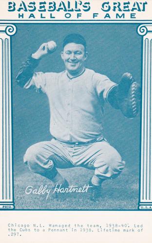 1977 Baseball's Great Hall of Fame Exhibits - Blue #NNO Gabby Hartnett Front