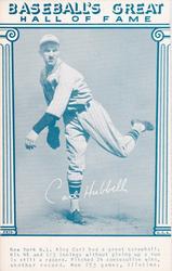 1977 Baseball's Great Hall of Fame Exhibits - Blue #NNO Carl Hubbell Front