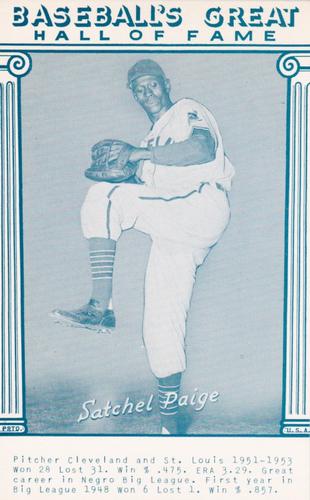 1977 Baseball's Great Hall of Fame Exhibits - Blue #NNO Satchel Paige Front