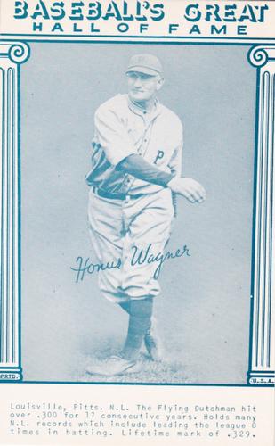 1977 Baseball's Great Hall of Fame Exhibits - Blue #NNO Honus Wagner Front