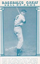 1977 Baseball's Great Hall of Fame Exhibits - Blue #NNO Ted Williams Front