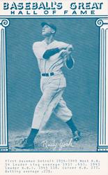1977 Baseball's Great Hall of Fame Exhibits - Blue #NNO Rudy York Front