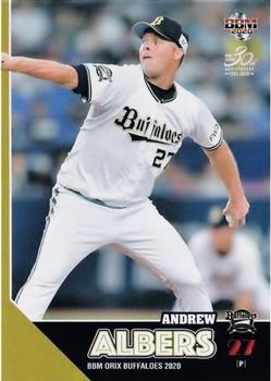 2020 BBM Orix Buffaloes #Bs13 Andrew Albers Front