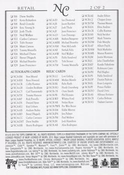 2010 Topps National Chicle - Checklist (Retail) #2 Checklist Back