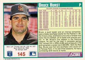 1991 Score - Promos #145 Bruce Hurst Back