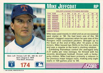1991 Score - Promos #174 Mike Jeffcoat Back