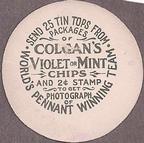 1913 Colgan's Chips Tin Tops (E270-2) #NNO Home Run Baker Back