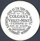 1913 Colgan's Chips Tin Tops (E270-2) #NNO Roger Bresnahan Back
