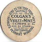 1913 Colgan's Chips Tin Tops (E270-2) #NNO Bunk Congalton Back
