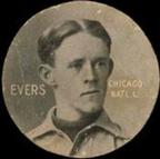 1913 Colgan's Chips Tin Tops (E270-2) #NNO Johnny Evers Front