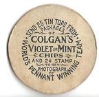 1913 Colgan's Chips Tin Tops (E270-2) #NNO Larry Pape Back
