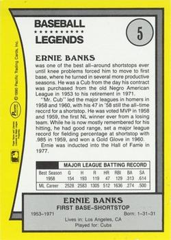 1990 Pacific Legends - Glossy #5 Ernie Banks Back