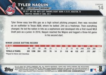 2017 Topps Archives Signature Series - Tyler Naquin #14 Tyler Naquin Back