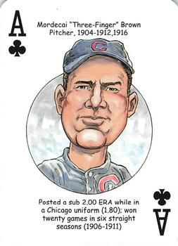 2018 Hero Decks Chicago Cubs Baseball Heroes Playing Cards  #A♣ Mordecai Brown Front