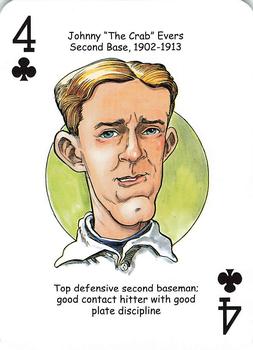 2018 Hero Decks Chicago Cubs Baseball Heroes Playing Cards  #4♣ Johnny Evers Front