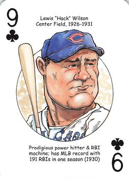 2018 Hero Decks Chicago Cubs Baseball Heroes Playing Cards  #9♣ Hack Wilson Front