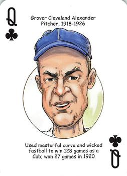 2018 Hero Decks Chicago Cubs Baseball Heroes Playing Cards  #Q♣ Grover Alexander Front