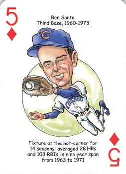 2018 Hero Decks Chicago Cubs Baseball Heroes Playing Cards  #5♦ Ron Santo Front