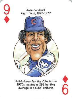 2018 Hero Decks Chicago Cubs Baseball Heroes Playing Cards  #9♦ Jose Cardenal Front