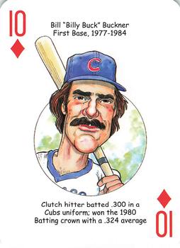 2018 Hero Decks Chicago Cubs Baseball Heroes Playing Cards  #10♦ Bill Buckner Front
