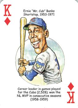 2018 Hero Decks Chicago Cubs Baseball Heroes Playing Cards  #K♦ Ernie Banks Front