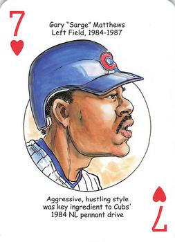 2018 Hero Decks Chicago Cubs Baseball Heroes Playing Cards  #7♥ Gary Matthews Front