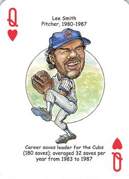 2018 Hero Decks Chicago Cubs Baseball Heroes Playing Cards  #Q♥ Lee Smith Front